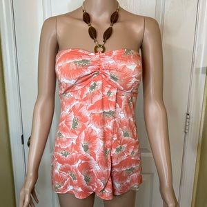 Tommy Bahama Floral Sleeveless Tube Top size XS/TP